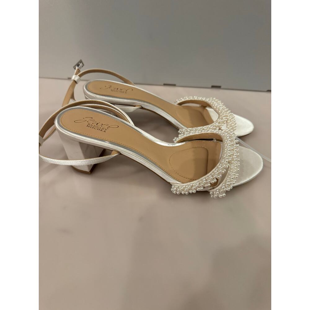 Jewel Badgley Mischka Noah Embellished Ankle Strap Sandals 9.5 - Picture 5 of 6